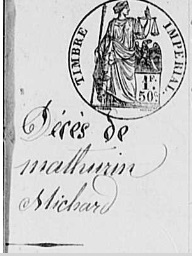 1859 : Décès Mathurin Michard (cliquez pour voir l'acte)